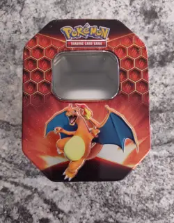 Pokemon Hidden Fates Tin Charizard Plus 150 Open Cards - Image 1
