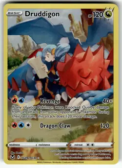 Druddigon TG09/TG30 SWSH12: Silver Tempest Trainer Gallery NM Pokemon Card TCG - Image 1