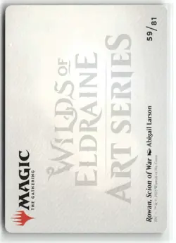 Rowan, Scion of War Art Card 59/81 (Gold-Stamped Signature) MTG WOE Magic - Image 2