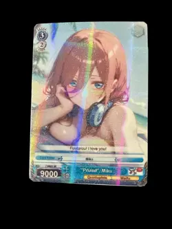 Miku Full Art Anime One Piece Waifu Trading Card Holofoil Season 3 Glow In Dark - Image 1