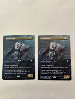 MTG Magic the Gathering Card LP X2 Baleful Strix Bloomburrow Commander - Image 1