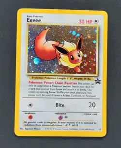 Holographic WOTC Black Star Promotional Pokemon Card: Eevee #11 - Image 1