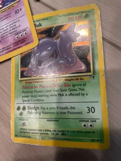 WELL LOVED 🥰 Pokemon holo vintage cards MewTwo 10 Vaporeon 12 base 1st edition - Image 4