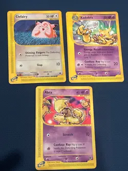 Pokemon Expedition vintage E reader card lot Kadabra 84 Abra 93 Clefairy 101 - Image 1
