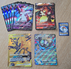 Lot 8 Oversized Pokemon Cards Dark Sylveon V Charizard V Pikachu Zekrom - Image 1