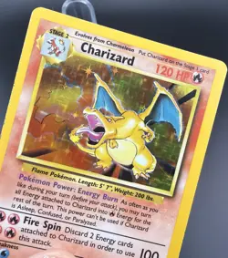 Pokemon TCG Charizard Holo Rare Card Base Set 4/102, 1999 MP - Image 3