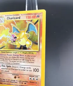 Pokemon TCG Charizard Holo Rare Card Base Set 4/102, 1999 MP - Image 5