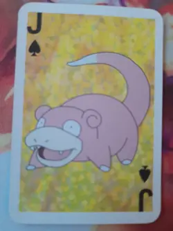 Slowpoke Jack of Spades Pokemon 1999 Mini Deck Playing Cards 2.5x1.75in NM - Image 1