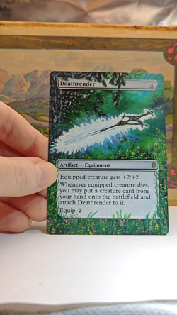 Deathrender MTG Altered Art Hand Painted Glow UV Borderless MTG By S&S x GC - Image 2