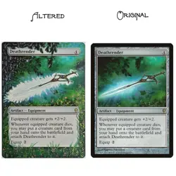 Deathrender MTG Altered Art Hand Painted Glow UV Borderless MTG By S&S x GC - Image 5