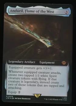 Anduril, Flame of the West - Foil - Extended Art - MTG Universes Beyond: LOTR - Image 1