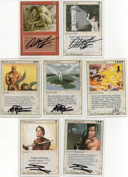 NEAR-COMPLETE M:tG MTG REVISED Set (97 Rares!) with 184 SIGNED by 24 Artists!!! - Image 5
