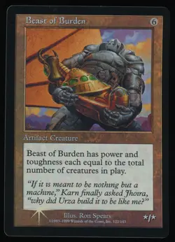 Beast of Burden (No Date) - Foil - MTG Urza's Legacy Prerelease Promo - RareCo - Image 1