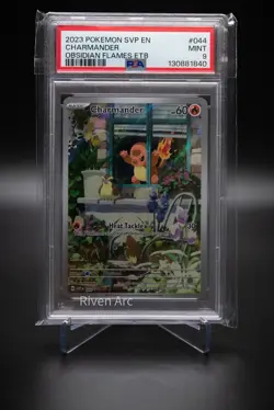 Charmander PSA 9 MINT 2023 Pokemon SVP #044 - Obsidian Flames ETB Promo Holo - Image 1
