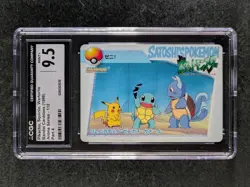 1998 Pokemon PIKACHU, SQUIRTLE & WARTORTLE #112 Anime Series 4 JPN CGC 9.5 - Image 2