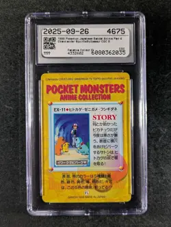 1998 Pokemon CHARMANDER, SQUIRTLE & BULBASAUR #EX-11 Anime Series 4 JPN CGC 9 - Image 3