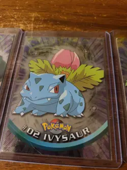 Pokemon Topps Chrome Bulbasaur Ivysaur, Venusaur Holo Foil Blue Logo 1st Print - Image 4