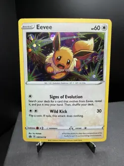 Pokemon TCG Sword & Shield Eevee SWSH118 Black Star Promo Cosmos Holo NM! - Image 1