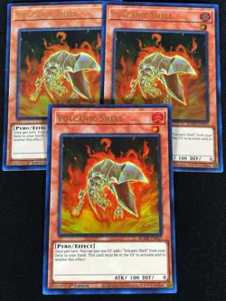 Yugioh Volcanic Shell BLMR-EN053 1ST ULTRA x3 (NM) - Image 1