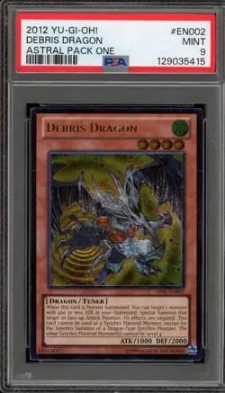 Yu-Gi-Oh! Debris Dragon Astral Pk. One Ultimate Rare AP01-EN002 PSA 9 Mint - Image 1