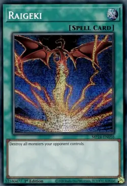 Yugioh! LP Raigeki - MP24-EN056 - Prismatic Secret Rare - Alternate Art - 1st Ed - Image 1