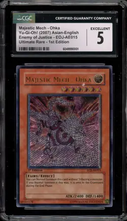 Yu-Gi-Oh! Majestic Mech Asian English 1st Edition Ultimate Rare EOJ-AE015 CGC 5 - Image 1