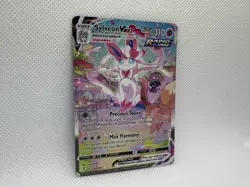 Pokemon TCG Sylveon VMAX Alt Art Secret Card 212/203 Evolving Skies - Damaged - Image 1
