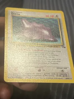 Pokemon TCG Ditto Non-Holo English Fossil (1999) Vintage Card - WOTC - LP - Image 2