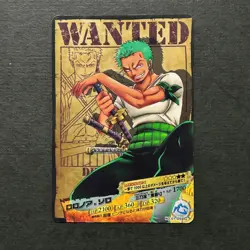 S3291 Roronoa Zoro WANTED Japanese One piece AR Carddass Card - Image 1