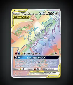 Pokemon TCG Moltres Zapdos Articuno GX Full Art Holo Card 66/68 Hidden Fates - Image 1