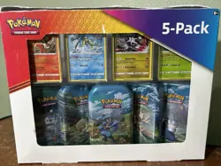 Pokemon TCG Sinnoh Stars 5-Pack Set 5 Mini Tins 4 Promo & 10 Booster Pack Cards 820650851582 - Image 1