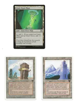 Urza's Tower Mine Power Plant MTG Land Cards Set Mix 3x LP Magic the Gathering - Image 1