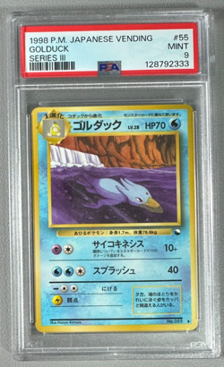 1998 Pokemon Japanese Vending Series III 3 #55 Golduck PSA 9 Graded Card - Image 1