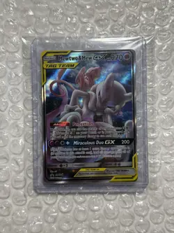 Mewtwo & Mew GX SM191 Tag Team Promo Pokemon Card TCG NM/LP - Image 1