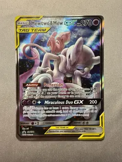 Mewtwo & Mew GX SM191 Tag Team Promo Pokemon Card TCG NM/LP - Image 2