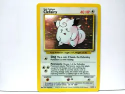 RARE POKEMON CLEFAIRY 5/102 Base Set HOLOGRAPHIC Card - Image 1