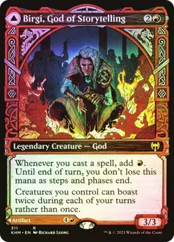 Birgi, God of Storytelling *Japanese Foil Showcase* KHM Magic The Gathering MTG - Image 1