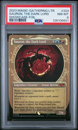 2023 SC-FOIL #329 SAURON, THE DARK LORD PSA 8 - Image 1