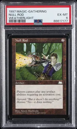 1997 MAGIC THE GATHERING WEATHERLIGHT NULL ROD PSA 6 - Image 1