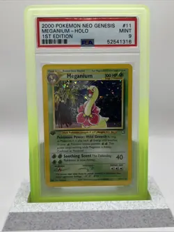 2000 POKEMON NEO GENESIS 1ST EDITION #11 MEGANIUM-HOLO PSA 9 - Image 1