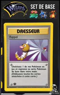 Rappel 78/102 Edition 1 Ed 1 Set De Base Wizards Carte Pokemon FR - Image 1