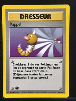 Rappel 78/102 Edition 1 Ed 1 Set De Base Wizards Carte Pokemon FR - Image 2