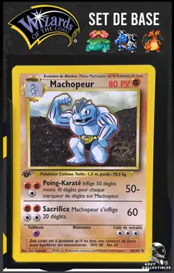 Machopeur 34/102 Edition 1 Ed 1 Set De Base Wizards Carte Pokemon FR - Image 1