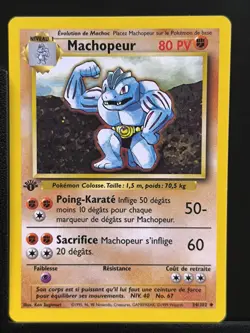 Machopeur 34/102 Edition 1 Ed 1 Set De Base Wizards Carte Pokemon FR - Image 2