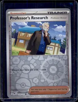 Professor's Research [Rowan] Prismatic Evolutions Pokemon 124 Reverse Holo NM - Image 1