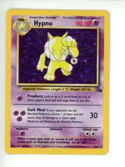 TCG Pokemon English Vintage Hypno 23/62 Fossil Regular - Image 1