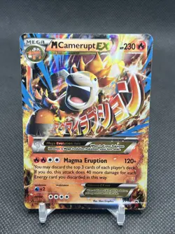 M Mega Camerupt Ex Jumbo Holo Promo Black Star Xy198 Xy 198 Pokemon Tcg 2017 - Image 1