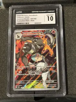 2025 Pokemon Destined Rivals Team Rockets Houndoom Illustration Rare Holo CGC 10 - Image 1