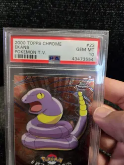 PSA 10 2000 Pokemon Game Topps Chrome Ekans TV Rare Base Series 1 GEM MINT 23 - Image 5