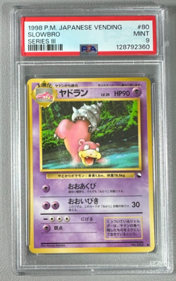 1998 Pokemon Japanese Vending Series III 3 #80 Slowbro PSA 9 Graded Card - Image 1